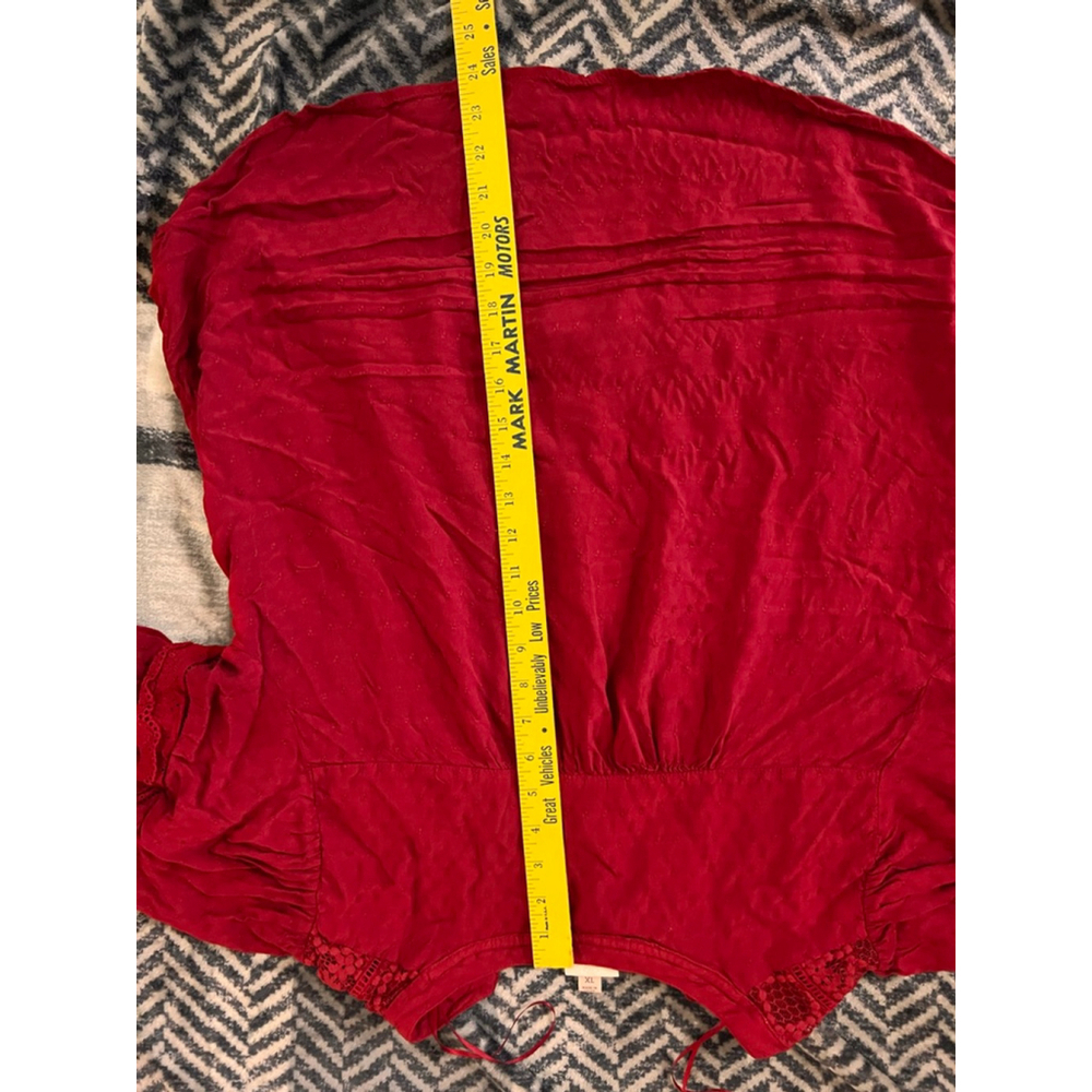 Women's Knox Rose Red Blouse Size XL - Picture 5 of 6
